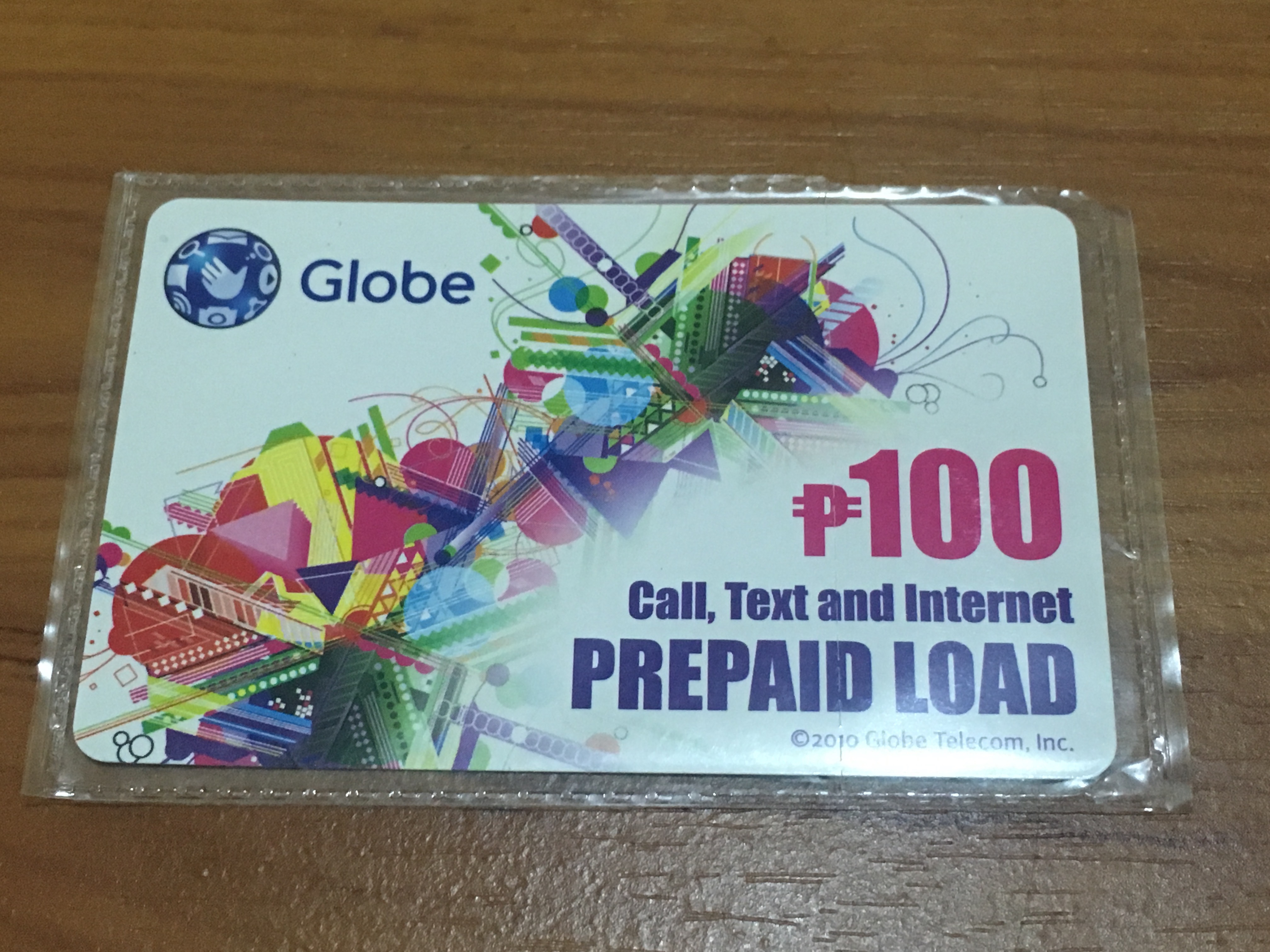 フィリピンにある通信会社「globe」のロードカード